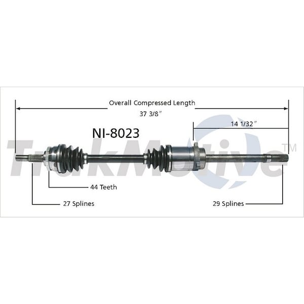 Surtrack Axle Cv Axle Shaft, Ni-8023 NI-8023 - main